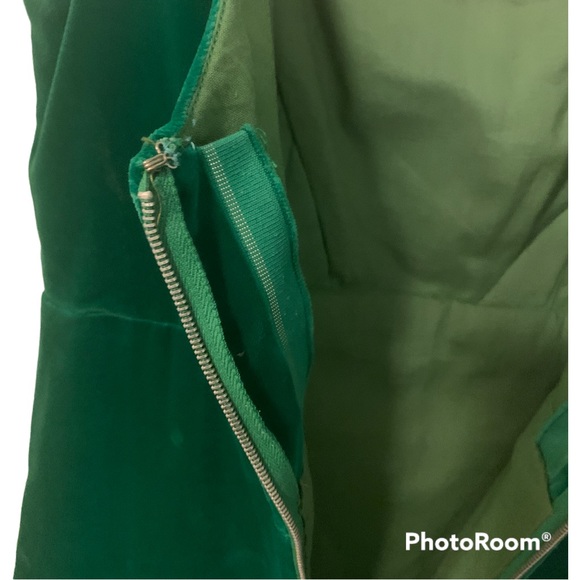 Vintage Green Velvet Long Dress size XS Look at pictures - Picture 8 of 10